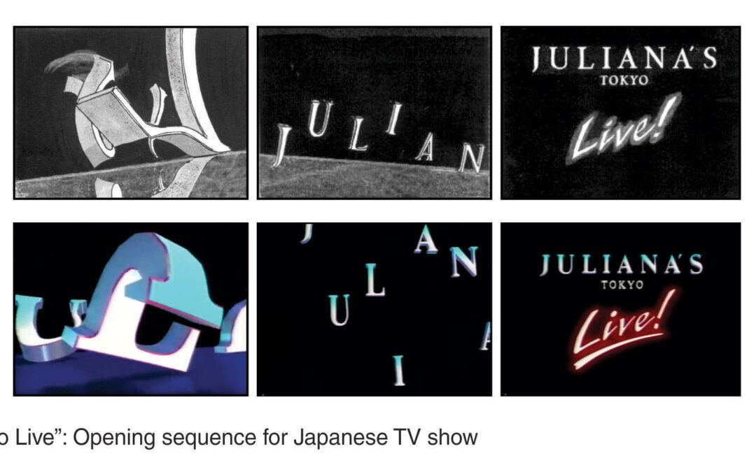 “Juliana’s Tokyo Live!”: Storyboard for TV program opening animation sequence