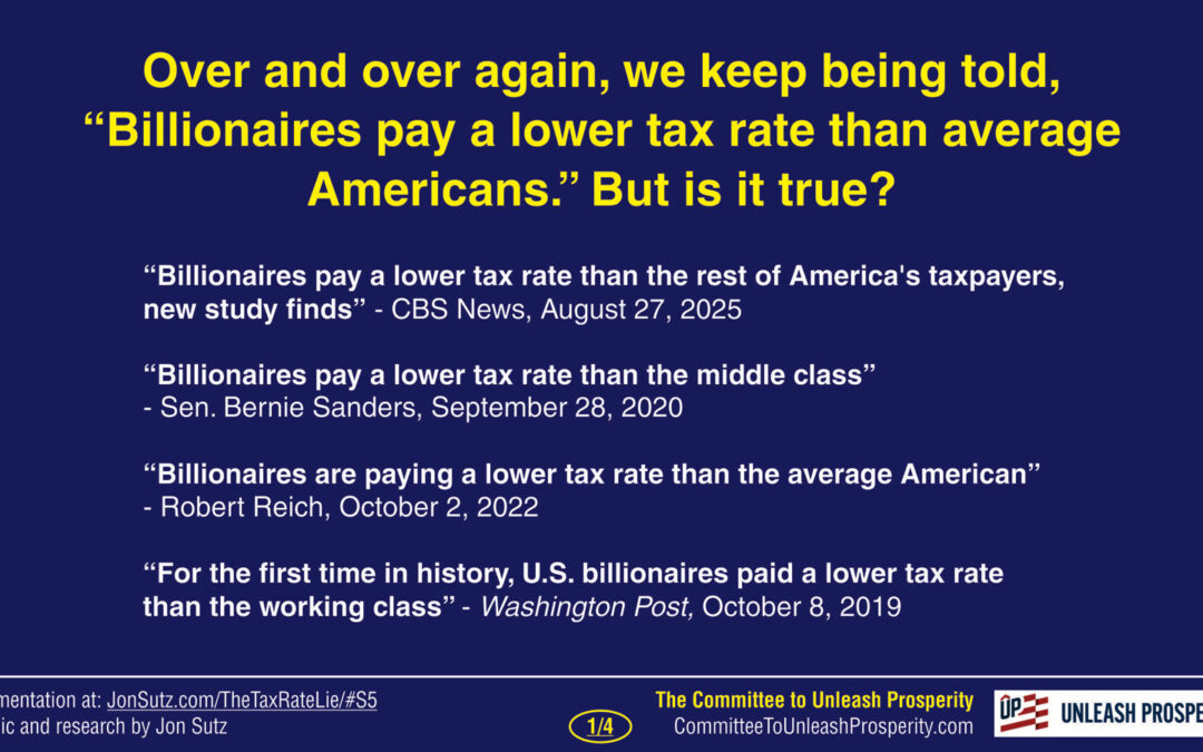 The Billionaire Tax Rate Lie